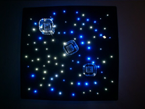 cielo nocturno estrellas fibras ópticas de iluminación LED de luz halógena de Polonia